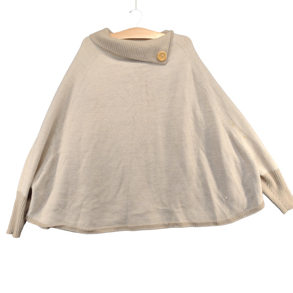 Peru Etnico Women's Sweater Tan Oversized Baby Alpaca Pullover Long Sleeve - Picture 1 of 14